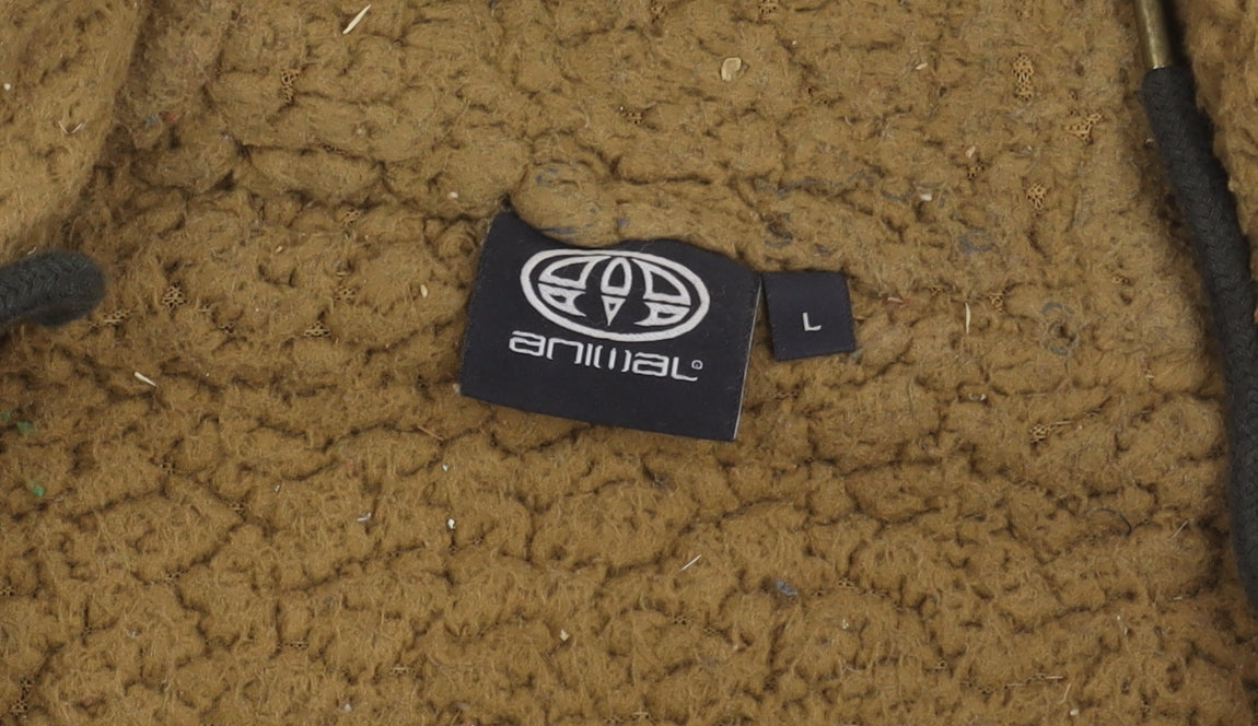 Animal Men's Brown Hooded Jacket Size L