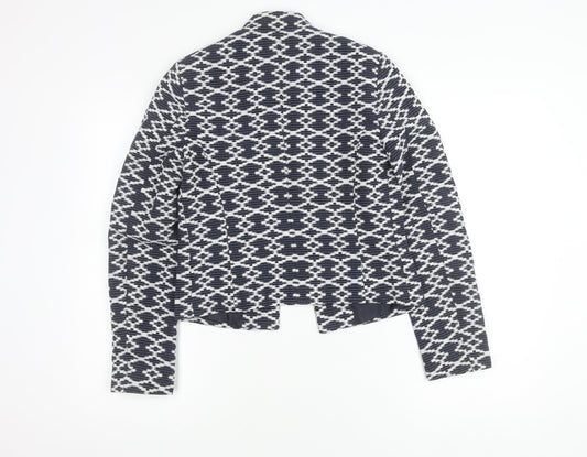 Monsoon Women's Blue Geometric Suit Jacket Size 8