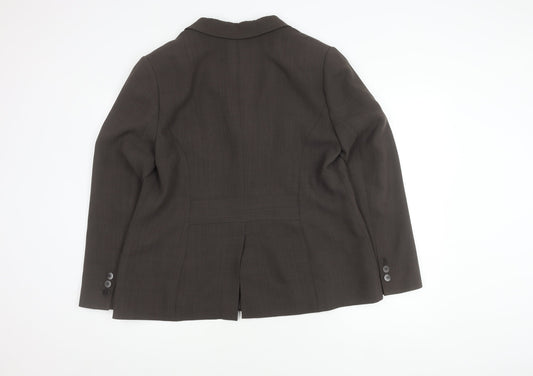 Viyella Women's Brown Blazer UK 18 Regular Fit