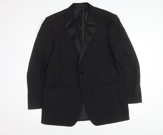 Marks and Spencer Men's Black Long Suit Jacket 42L