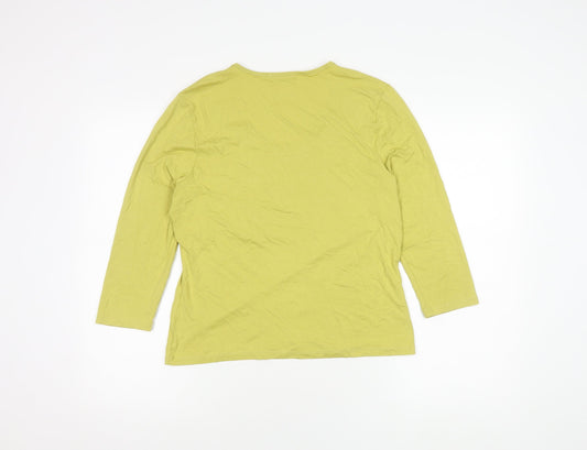 Womens UK Size M Precis Green Basic Blouse