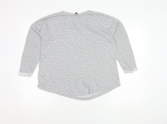 Debenhams Women's Grey Polka Dot Pullover Jumper Size 14