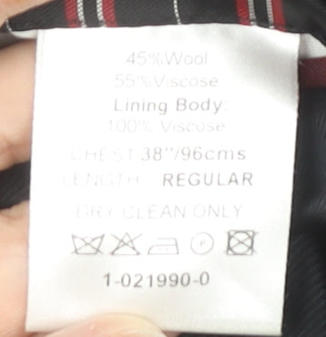Brand and care label for Lambretta Men's Blue Regular Fit Jacket 38
