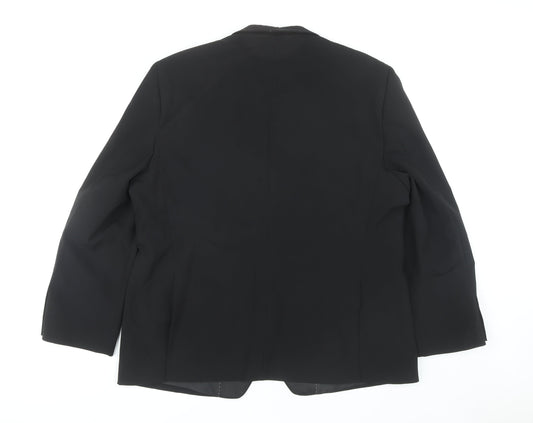 Mens UK Size 48 FELLINI TAILORED Regular Black Suit Tuxedo