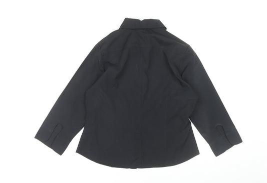Womens UK Size 14 Etam Black Button-Up