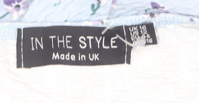 In The Style Women’s Floral Dress Size 16 Multicoloured