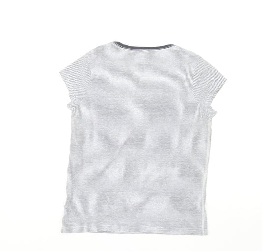 Jack Wills Women's Blue Striped T-Shirt Size 4