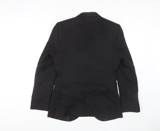 Mens UK Size 36 Moss London Regular Black Suit Jacket