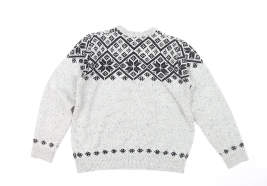 Shore Leave Men's Grey Pullover Jumper Size L