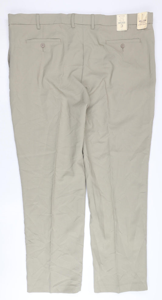 Heritage Men's Beige Trousers, 46in Waist, Regular Fit