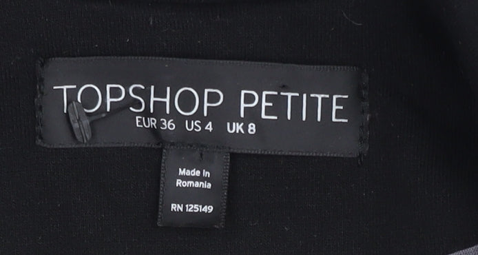 Womens UK Size 8 Topshop Petites Black Blazer