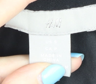 H&M Women's Black Slim Double-Breasted Blazer S