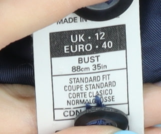 Marks and Spencer Women's Blue Linen Blazer Size 12