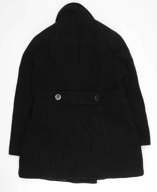 Autonomy Women's Black Pea Coat, Size 12, Classic Winter Wear