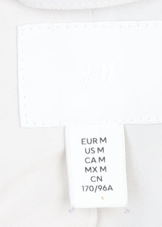 H&M Women's White Blazer, Size 14, Regular Fit