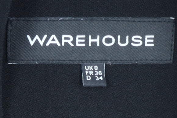 Warehouse Women's Black Blazer UK 8 Regular Fit