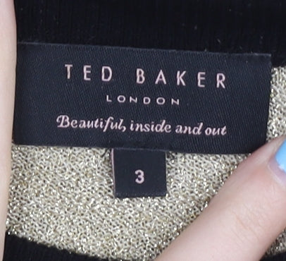 Womens UK Size M Ted Baker Black Pullover Jumper