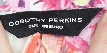 Womens UK Size 8 Dorothy Perkins Multicoloured Basic Blouse