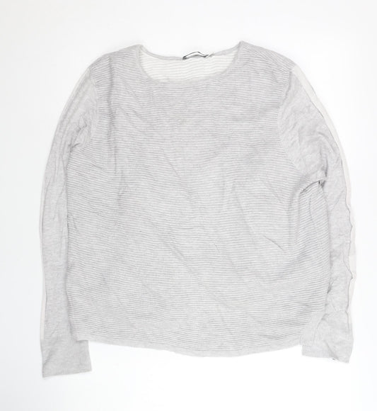 Womens UK Size 16 Mint Velvet Grey Cardigan Jumper