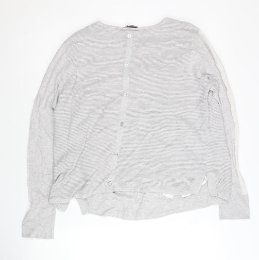 Womens UK Size 16 Mint Velvet Grey Cardigan Jumper