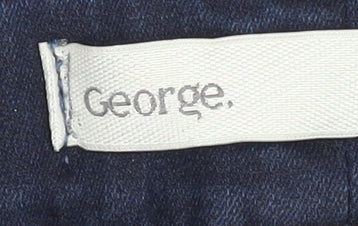 George Women's Blue Skinny Jeans S 10-12 Stretch Slim