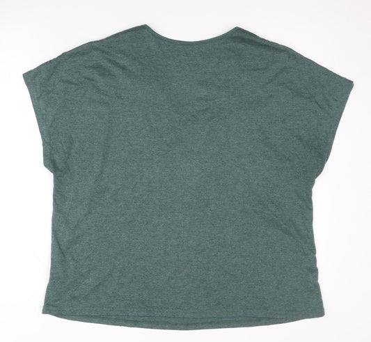 Womens UK Size XL Emery Rose Green Basic T-Shirt