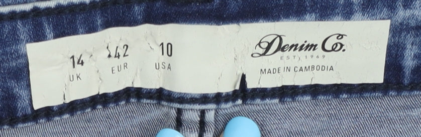 Denim Co. Women's Blue Skinny Jeans Size 14