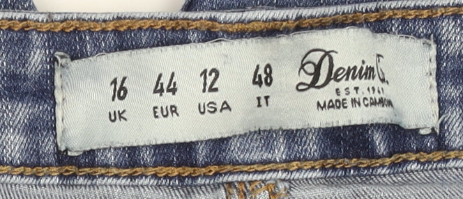 Denim Co Women's Blue Skinny Jeans Size 16