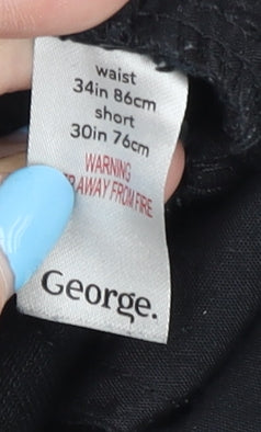 George Women's Black Straight Jeans 34 Regular