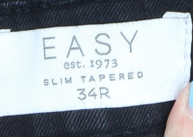 Easy Men's Black Slim Tapered Jeans 34R