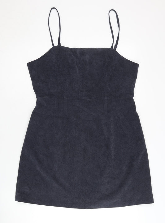 Additional front view of Cooperative Women's Black Slip Dress, size L