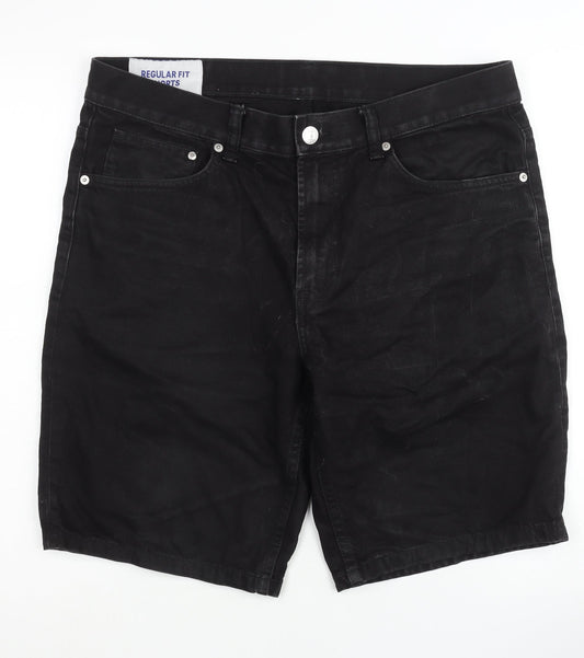 Mens UK Size 34 H&M Regular Fit Denim Shorts