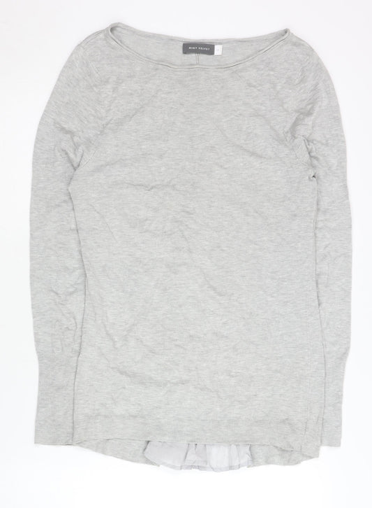 Womens UK Size 10 Mint Velvet Grey Pullover Jumper