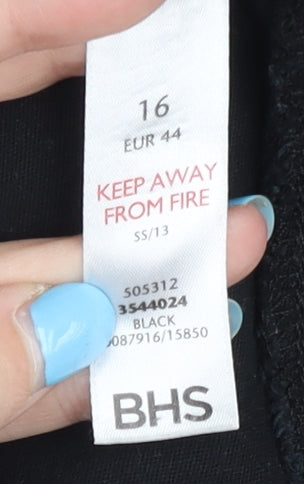 BHS Women's Black Jeans Size 16 Regular Fit