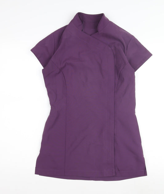 Womens UK Size 8 Alexandra Purple Wrap Blouse