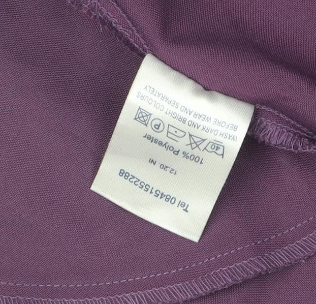 Womens UK Size 8 Alexandra Purple Wrap Blouse