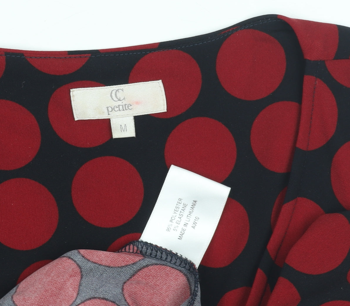 CC Women's Red Polka Dot Wrap Midi Dress M