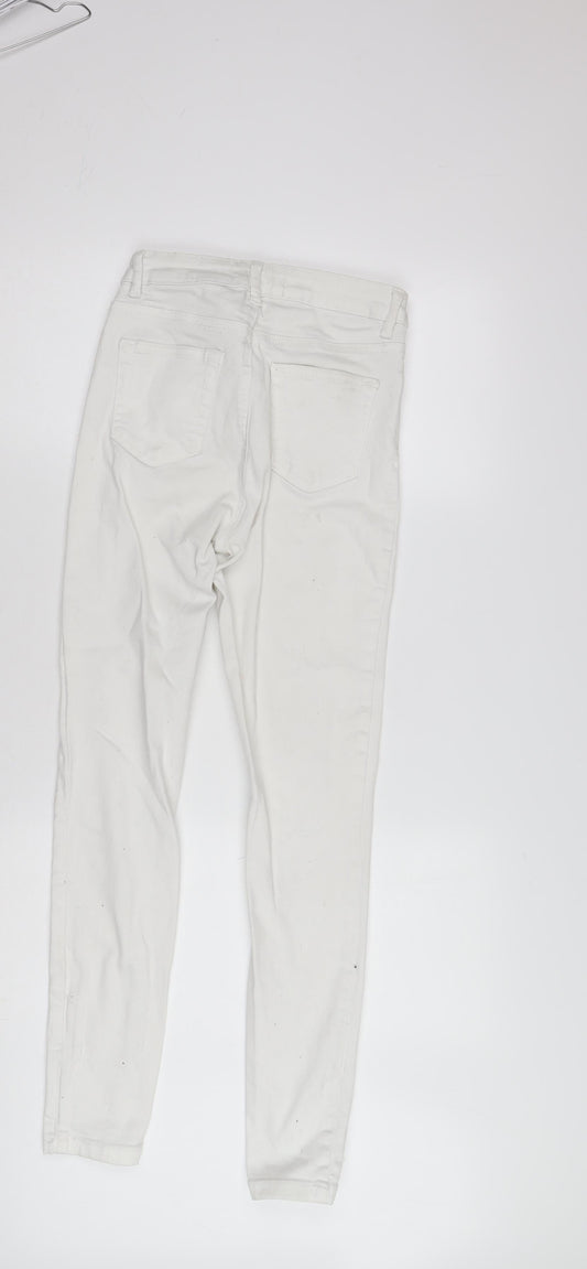 Primark Women's White Skinny Jeans Size 8