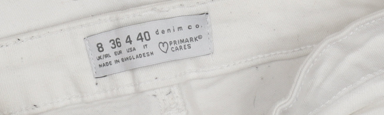 Primark Women's White Skinny Jeans Size 8