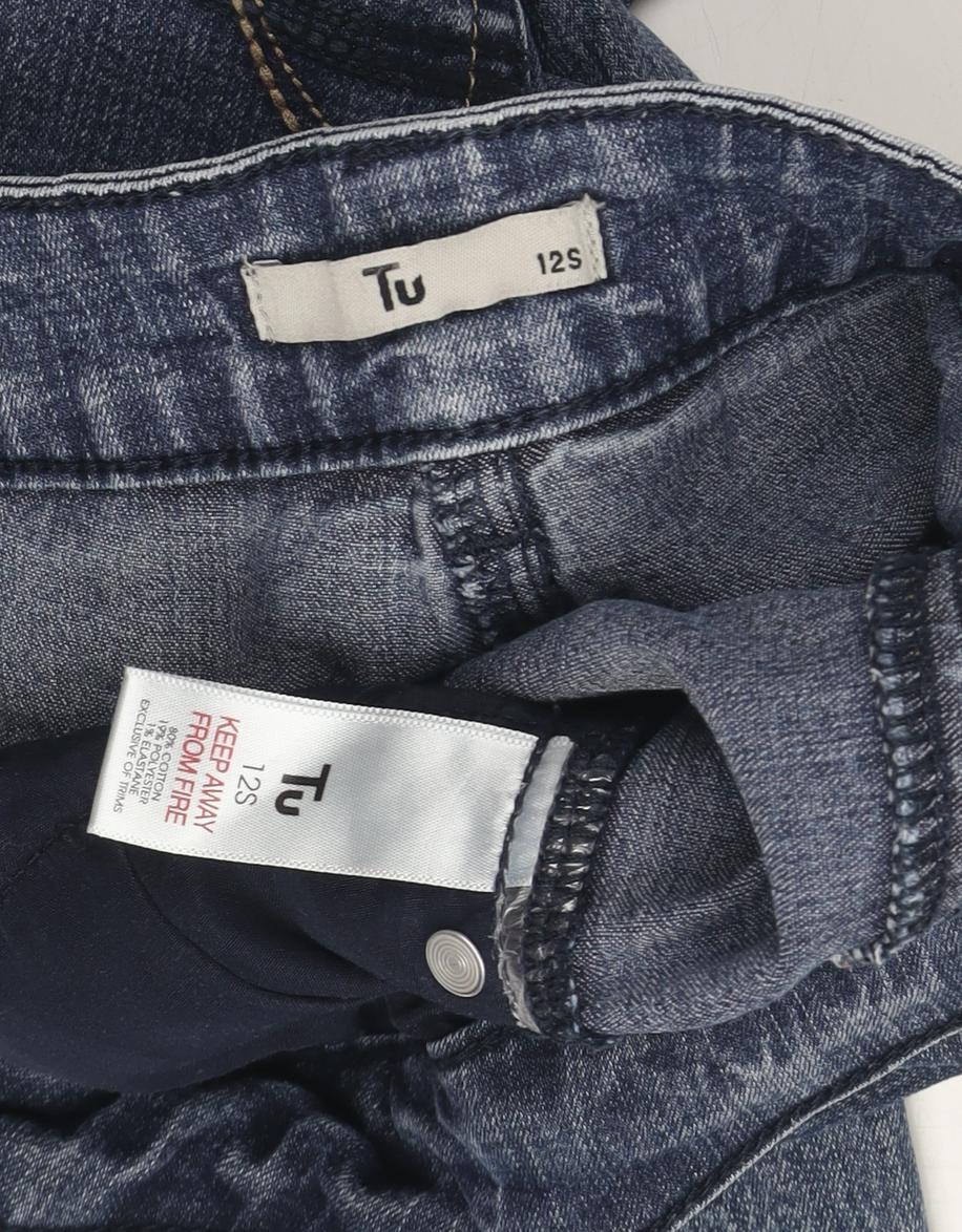 Womens UK Size 12 Slim TU Regular Fit Straight Blue Jeans