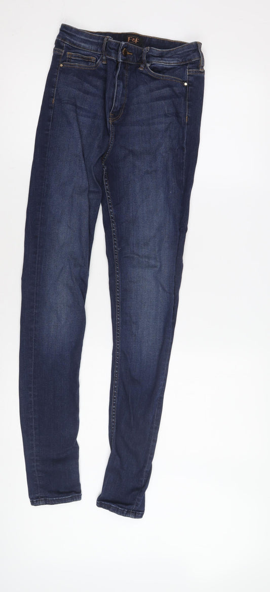 Womens UK Size 6 F&F Slim Fit Skinny Blue Jeans