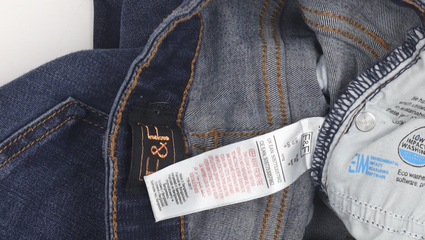 F&F Women's Blue Skinny Jeans Size 6