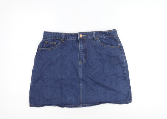 Womens UK Size 12 George Straight & Pencil Denim Skirt