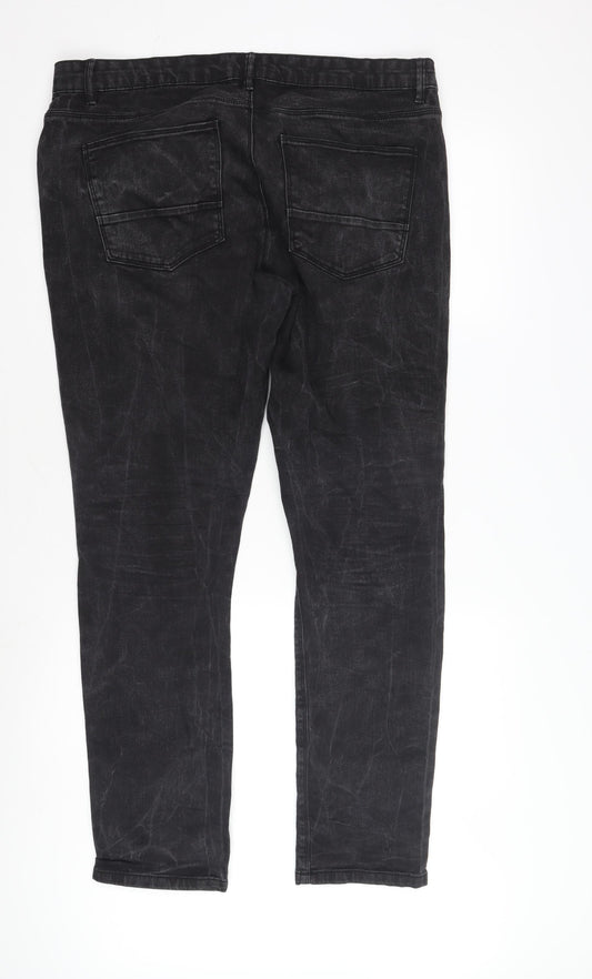 Denim 365 Men's Black Skinny Denim Jeans, Size 36