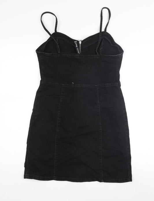 Denim Co Women's Black Bodycon Dress, Size 12