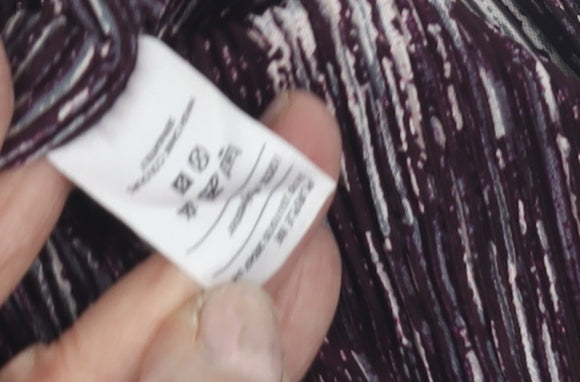 Brand and care label for Berkertex Women's Multicoloured Striped Top, size 16