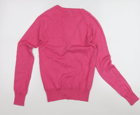 Womens UK Size S Zara Pink Cardigan Jumper