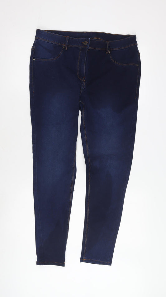 Womens UK Size 16 Avenue Regular Fit Jegging Blue Jeans