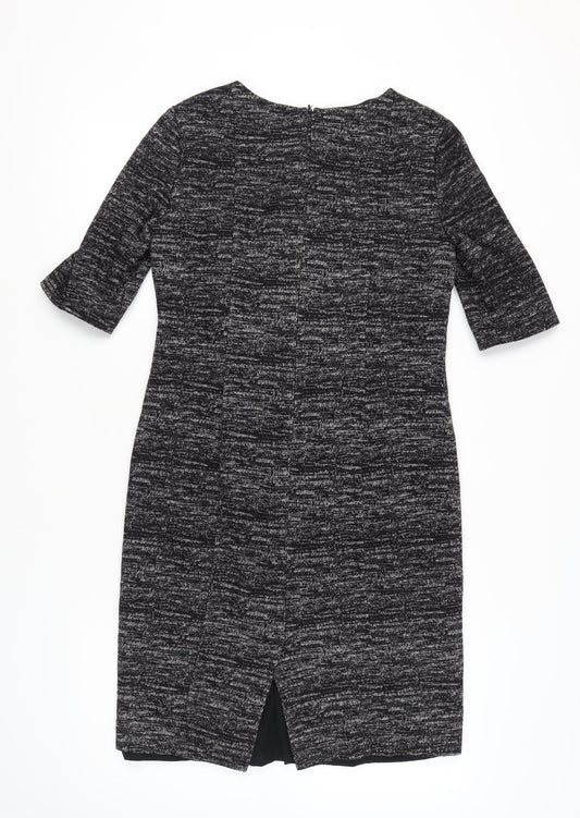 Hobbs Women's Black Sheath Dress UK 12 Wool Blend