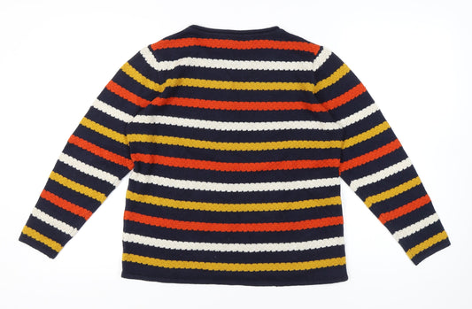 Womens UK Size M Isle Multicoloured Pullover Jumper
